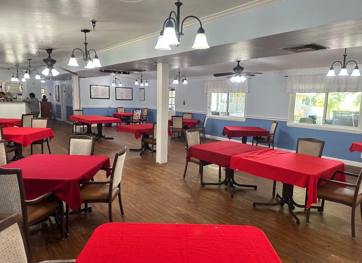 Our bright dining room